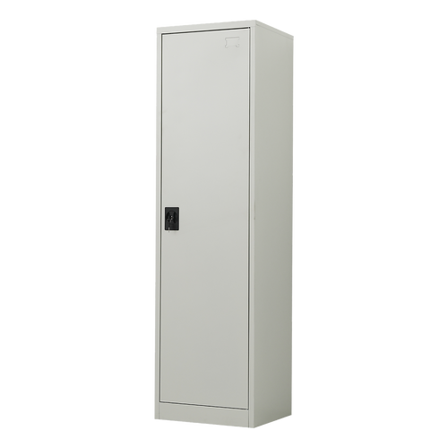 Single Door Metal Locker Cabinet - Grey without Legs