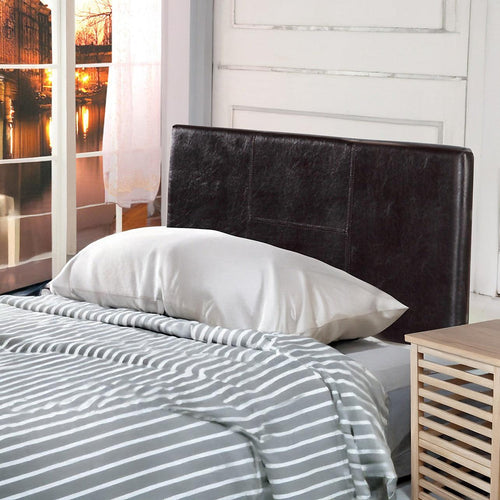Single Brown PU Leather Bed Headboard Bedhead