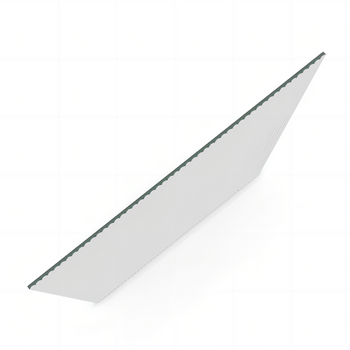 70cm Reeded Glass Shower Screen with Black F-brackets & Round Pole