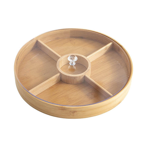 Round Bamboo Snack Serving Tray – Eco-Friendly Platter for Fruit, Cheese & Appetisers