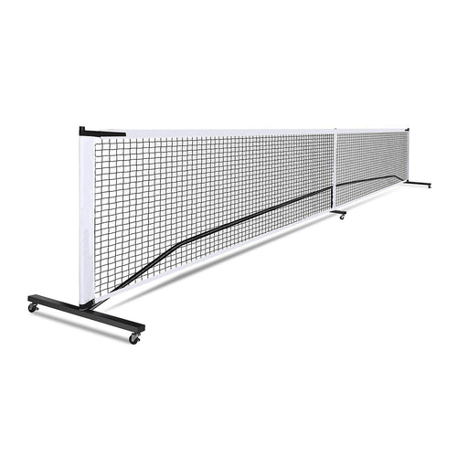 Portable 6.7m Pickleball Net Set with Heavy-Duty Metal Frame & Smooth-Rolling Wheels