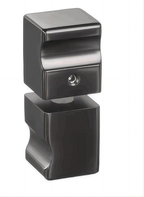 Brass Shower Door Square knob Handle in Gunmetal
