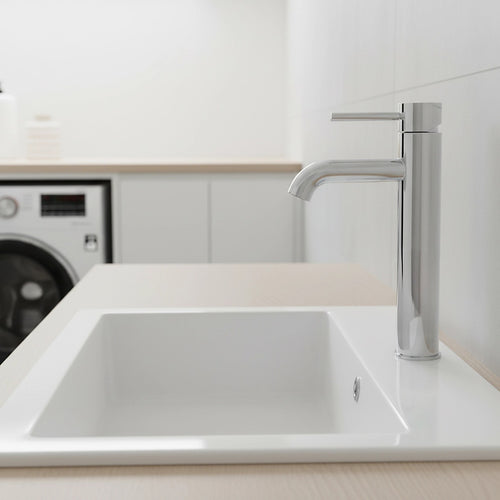 Tall Basin Mixer Tap Faucet – Kitchen, Laundry & Bathroom Sink Mixer in Chrome