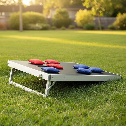 60 x 90cm Portable Cornhole Bean Bag Toss Set – Aluminium Frame