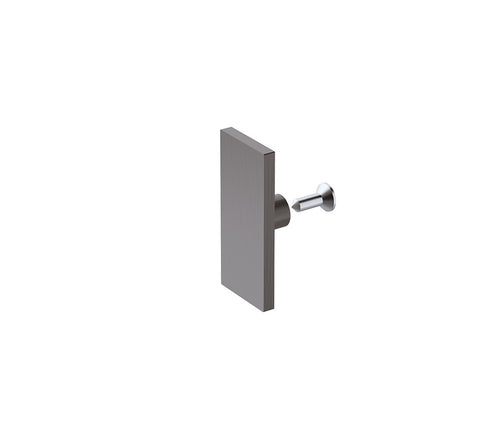 160x80cm Frameless Glass Sliding Corner Shower – With Gunmetal Rail and U-brackets for Contemporary Bathrooms