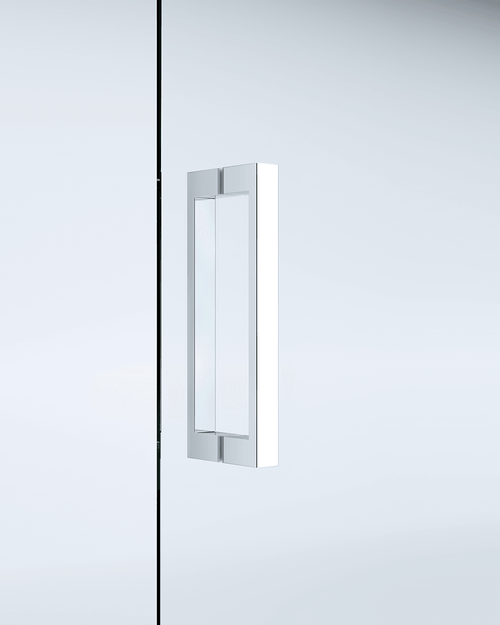 Adjustable 1500x920mm Single Door Sliding Glass Shower Screen with Shower Handle Style 3 - Chrome