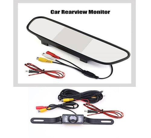 120 Degrees Camera Mirror Car Rear View Reverse Night Vision Parking System Kit