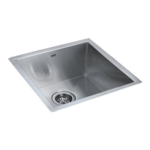 440x440mm Stainless Steel Handmade 1.0mm Sink with Waste in Stainless Steel Finish