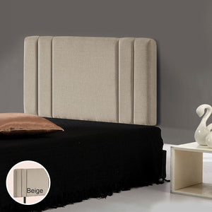 Beige Linen Fabric Single Deluxe Headboard Bedhead