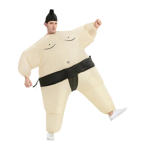 Inflatable Sumo Costume Adult Fan Operated Fancy Dress Party Suit