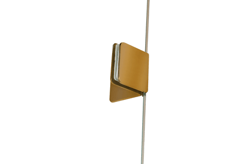 Frameless 10mm Glass Shower Screen 90 x 70cm GOLD Hinges/Brackets and ROUND Handle