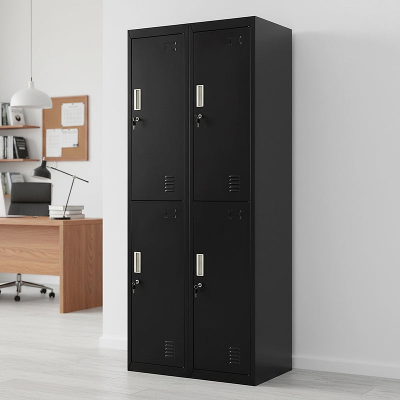 2x2 Door Black Metal Locker – Secure Storage with Standard Lock with 2 ...