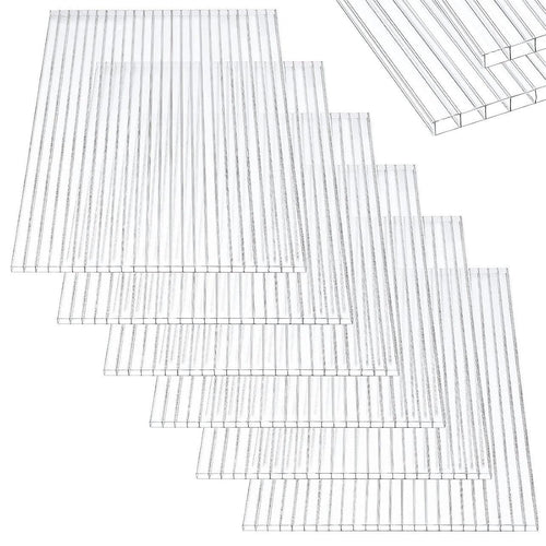  Polycarbonate Roofing Sheets Clear UV Roof 610x1220mm 12 Pack