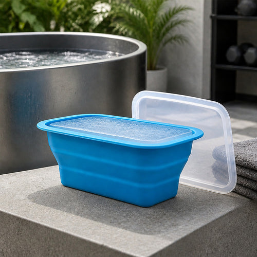 Ice Bath Ice Block Mold with Lid – Extra Large Reusable Silicone Tray