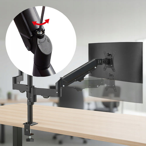 Triple Computer Monitor Mount Stand – Desk Clamp with 3 Adjustable Arms for Multi-Screen Display Setup