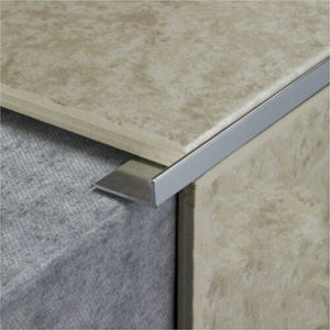 10 x Tile Trim Heavy Duty L Shaped Edge Polished Aluminium  10mm 