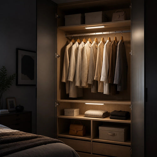 Wardrobe Lights with Sensor – 2-Pack Rechargeable LED Motion Detection