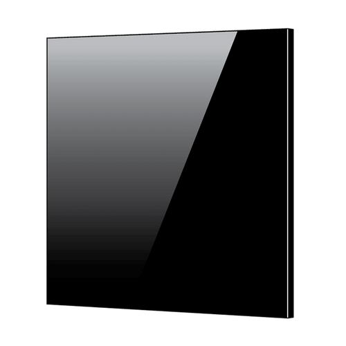 Toughened 60 x 75cm Black Glass Kitchen Splashback