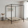 4-Poster King Bed Frame – Sturdy Black Modern Canopy Bed for Bedroom