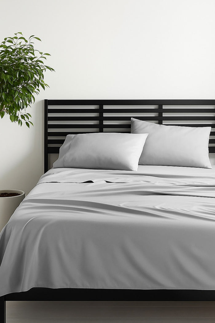 King Bed Sheet Set – 1800 Series Microfiber, Deep Pocket, Soft & Breathable, Grey