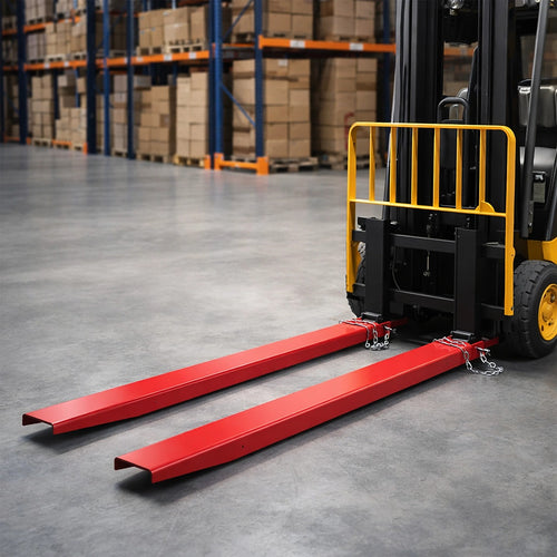 209cm Heavy Duty Forklift Fork Extensions – Carbon Steel Pallet Fork Attachments with Safety Retaining Pins