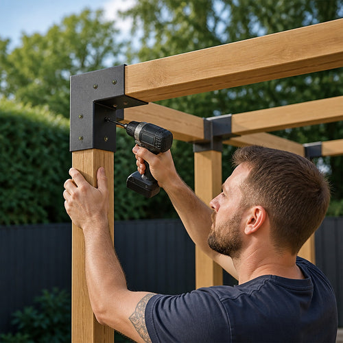 DIY Pergola Kit – Double Set with Brackets
