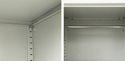 Single Door Metal Locker Cabinet - Grey with Legs