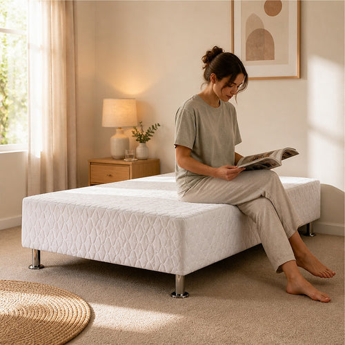 Single Bed Base with Slats & Cover – Sturdy Ensemble Frame