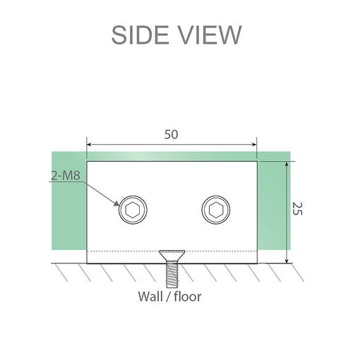 90x90cm Corner Frameless Shower Screen with White Wall U-Brackets and Brass Hinges, Square Double Pull Handle