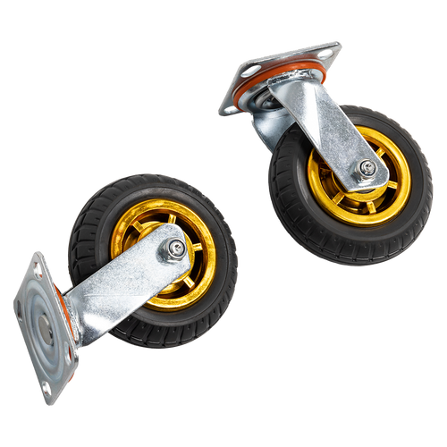 Castor Wheels 4 x 6" 150mm Swivel Silent Caster 2 Brakes 800KG