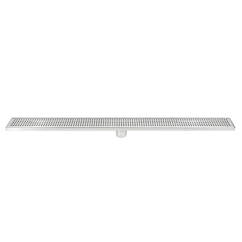 100cm Bathroom Shower Stainless Steel Grate Drain w/ Centre outlet Floor Waste