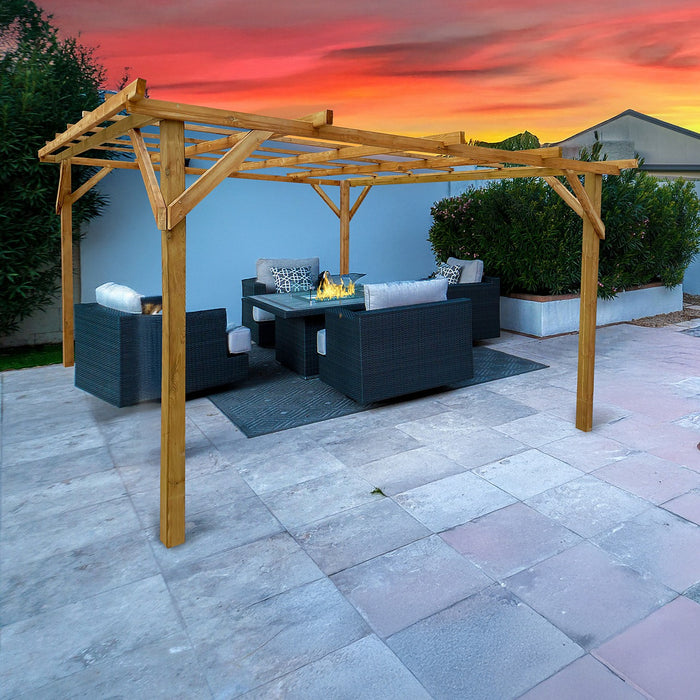 Wooden Pergola Gazebo Shed - 3x3m