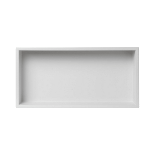 641 x 336 x 101mm Shower Niche Single Shelf Organizer No Tile Needed in White Finish