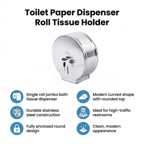304 Stainless Steel Wall Mounted Tissue Roll Dispenser Holder for Bathroom & Kitchen