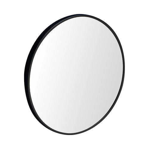 60cm Round Wall Mirror Bathroom Makeup Mirror by Della Francesca - Black