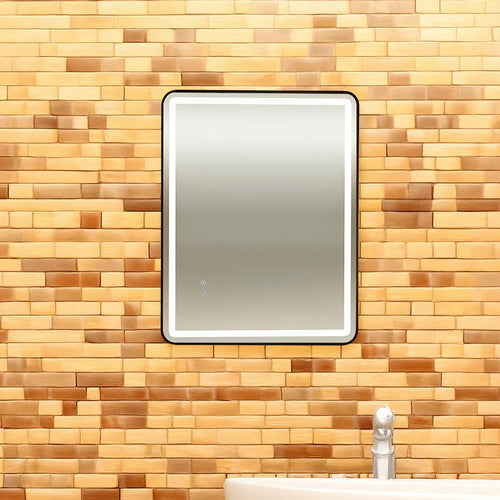 Rectangular Mirror LED Anti-Fog Illuminated Bathroom Living Room - 90 x 70cm