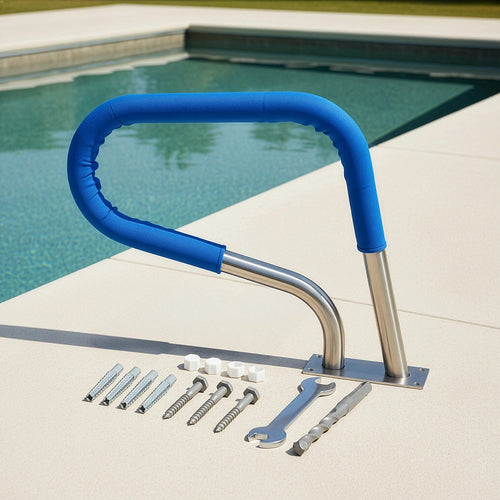 Swimming Pool Hand Rail Step Grab Rail 76.2x55.8cm with Drill Bit