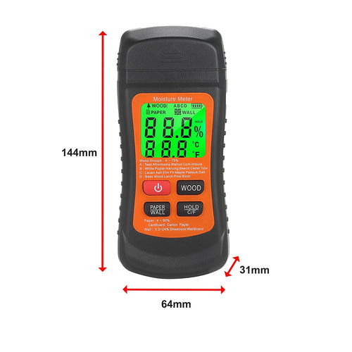 Dampness Moisture Meter – Digital Detector for Wood, Paper & Walls | Multi-Mode Tool