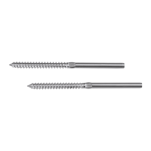 Stainless Steel DIY Rope Balustrade Kit 3.2mm Swage 2 x Lag Screw Term - 10 pack