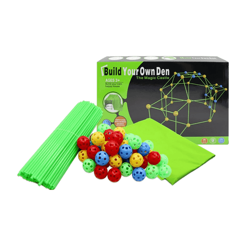 217pcs Kids Construction Fort Building Kit Castles 3D Play House Tent Toys