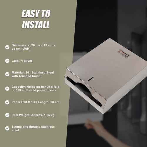 Paper Towel Dispenser Wall Mount Commercial Bathroom