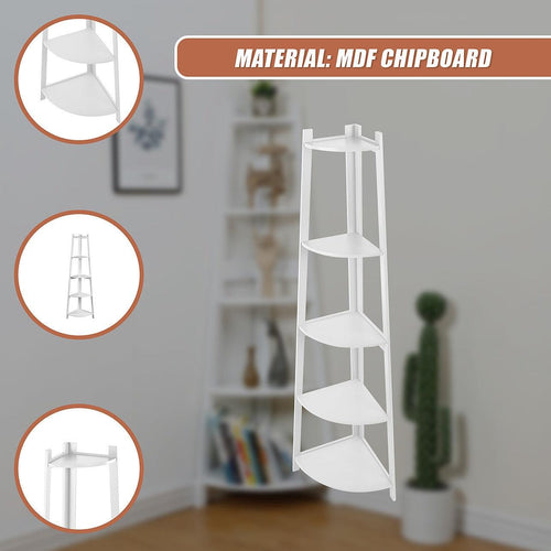 Corner Ladder Shelf Bookcase Display Storage Unit