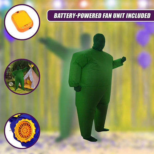 Inflatable Plain Green Fancy Dress Costume