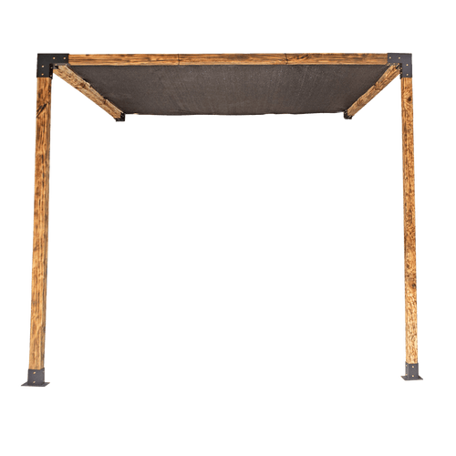 Roof Pergola Gazebo Shed Matte Black Steel Single Wall Mount with Black Screen Brackets DIY Kits