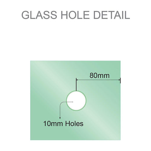 110cm Wall to Wall Frameless Shower Screen with White Brackets and Brass Hinges, Round Knob Handle