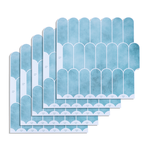 5pcs 3D Wall Stickers Self-adhesive Wallpaper Creative 3D Wallpaper Resistant High Temperature DIY Kitchen Waterproof Wallpaper For Bathroom