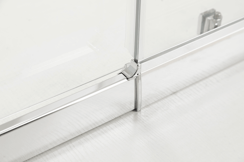 Adjustable 1100x1200mm Sliding Door Glass Shower Screen with Shower Handle Style 2 - Chrome