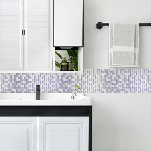 Tiles 3D Peel and Stick Wall Tile Crystal Mosaic 10 Sheets