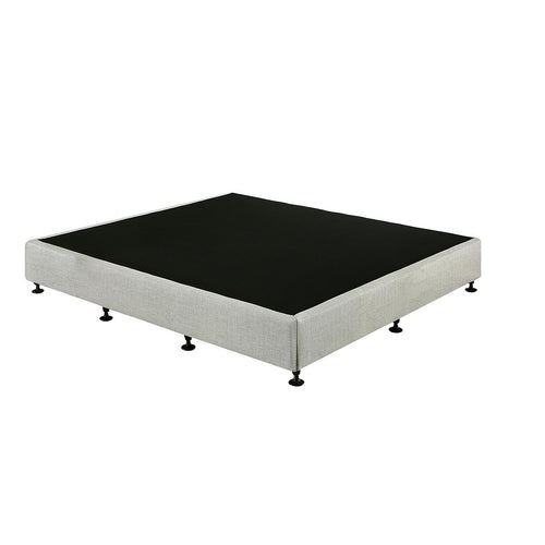 King Slatted Ensemble Bed Base - Grey Linen Breathable Cover