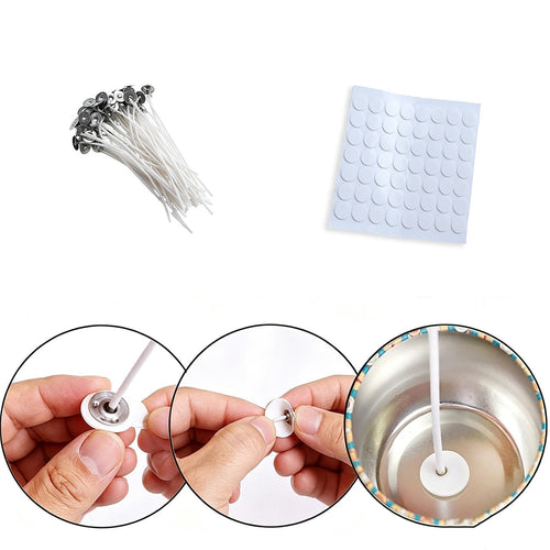 DIY Candle Making Kit with Beeswax, Pouring Pot, Wicks & Tins